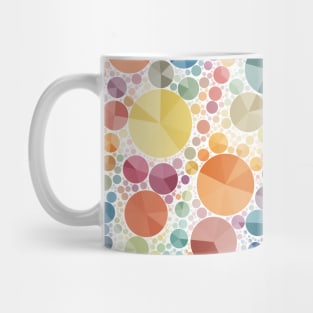 Light Springtime Pastels Triangle Polka Dots Pattern Mug